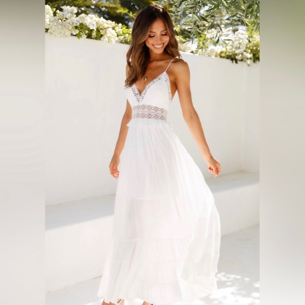 Hello Molly NWT Before Anyone Else white maxi dress